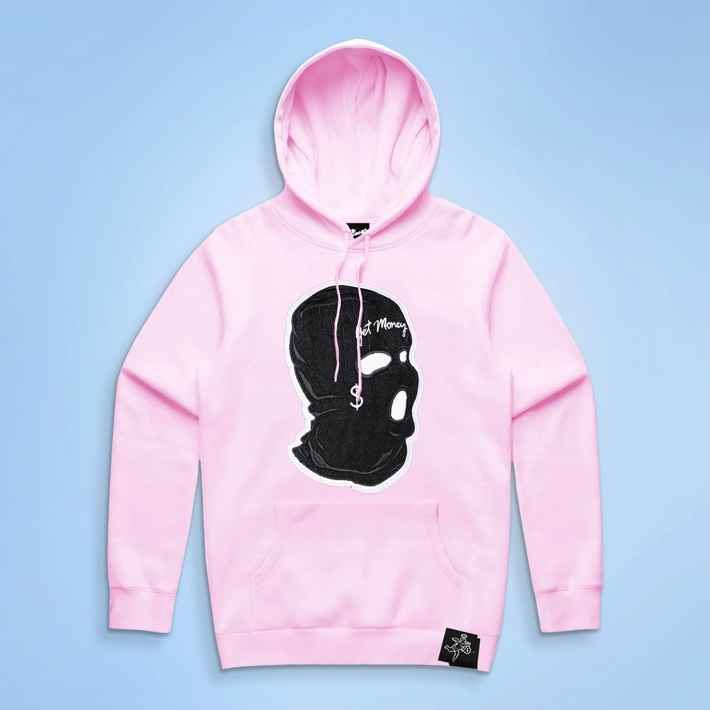 AJ11 GET MONEY MASK CHENILLE PATCH Hoodie - HW - Image 5