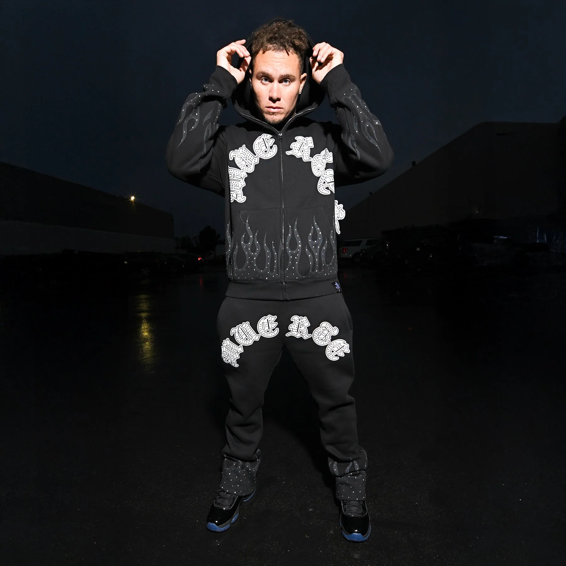 HM Flame Stone Zip Hoodie - Image 3