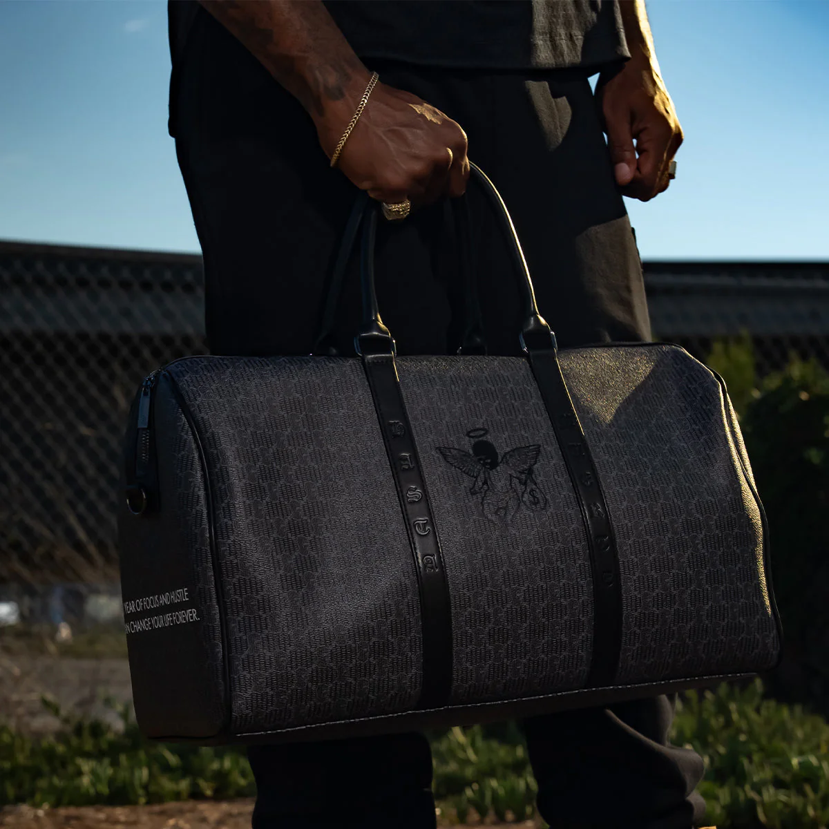 HM MM Pattern Duffle Bag - Image 10