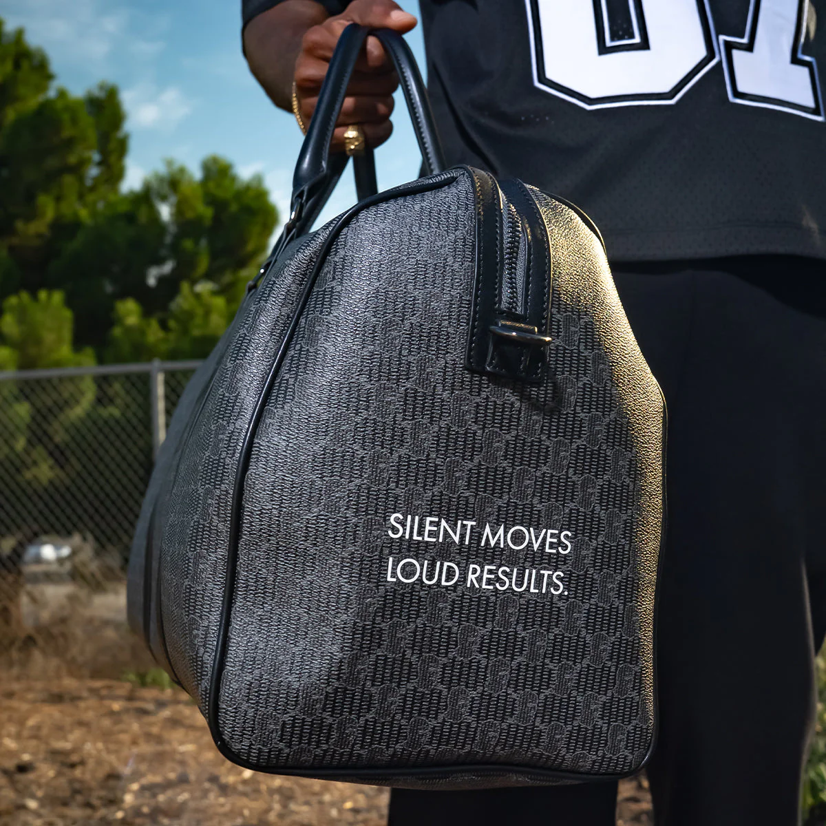 HM MM Pattern Duffle Bag - Image 13
