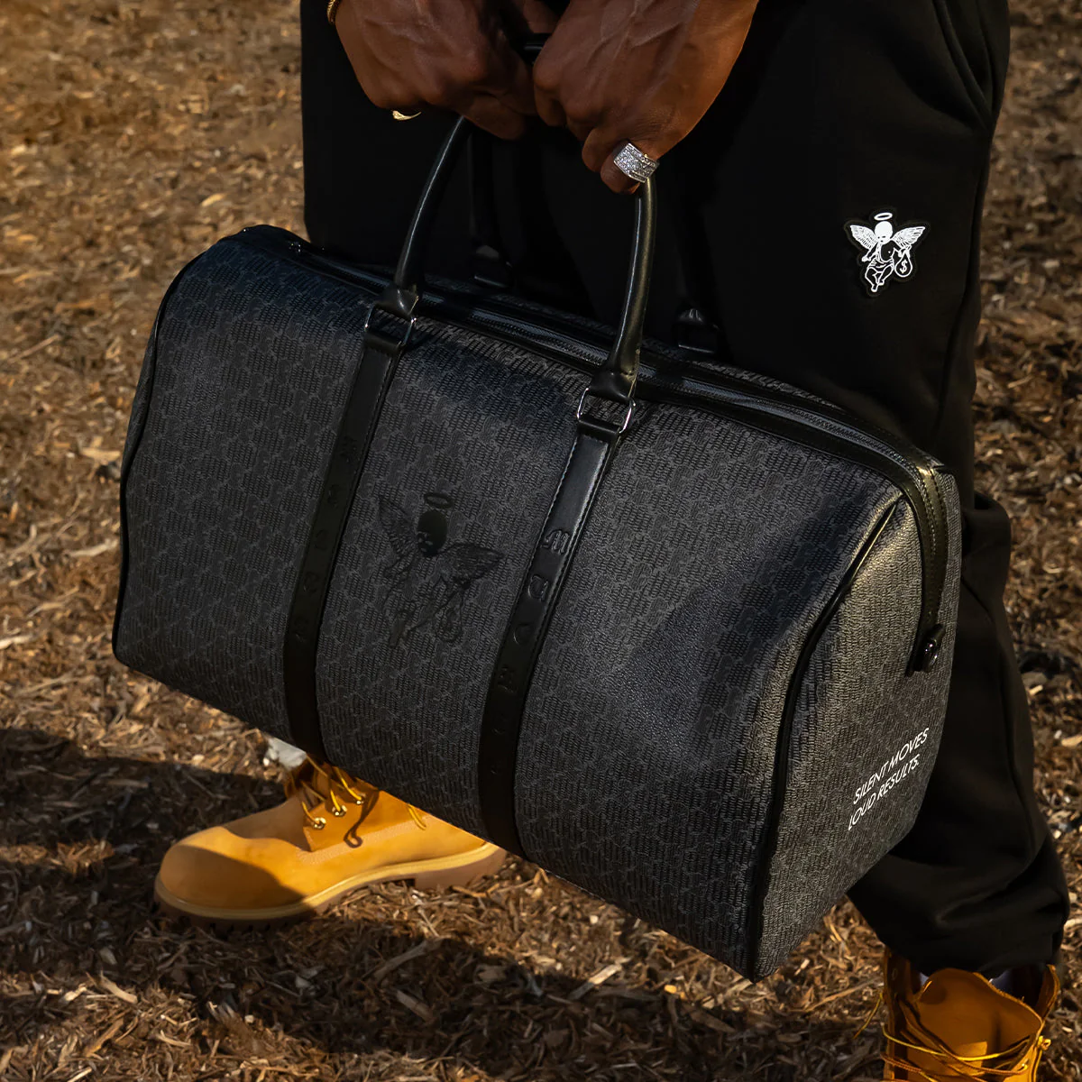 HM MM Pattern Duffle Bag - Image 9