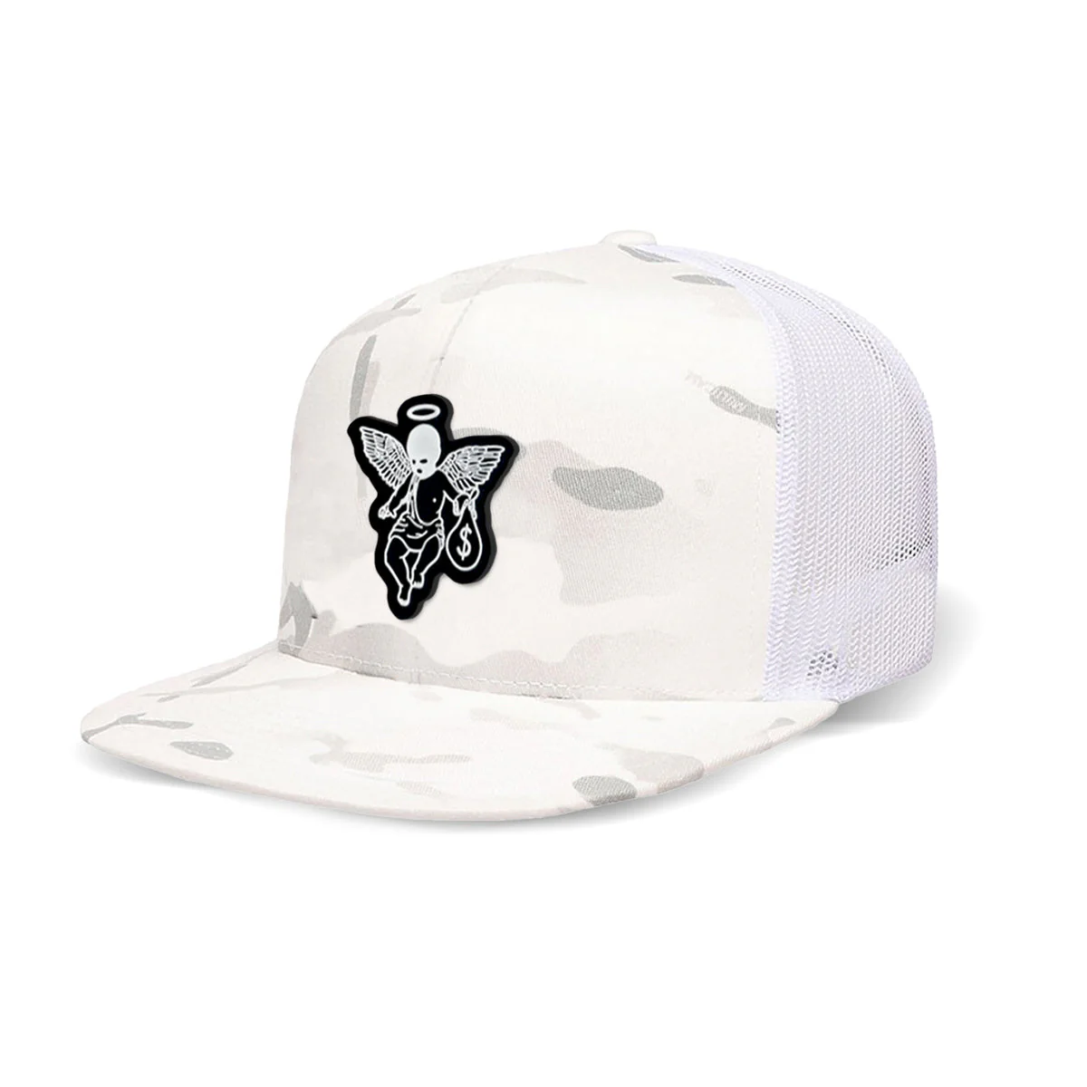 MM Angel RP White Camo Trucker Hat - Image 4