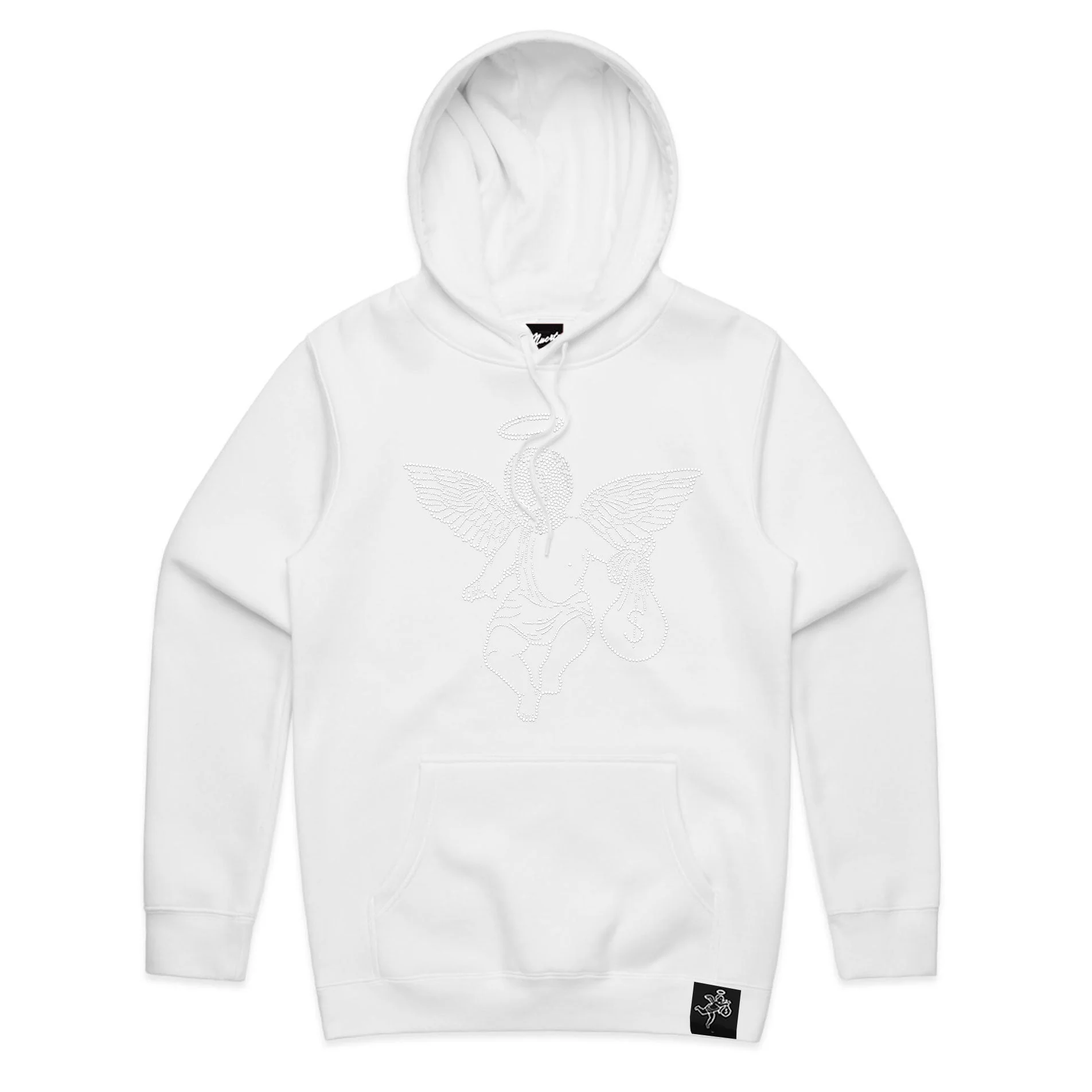 Rhinestone Ski Mask Angel Hoodie - HW - Image 10