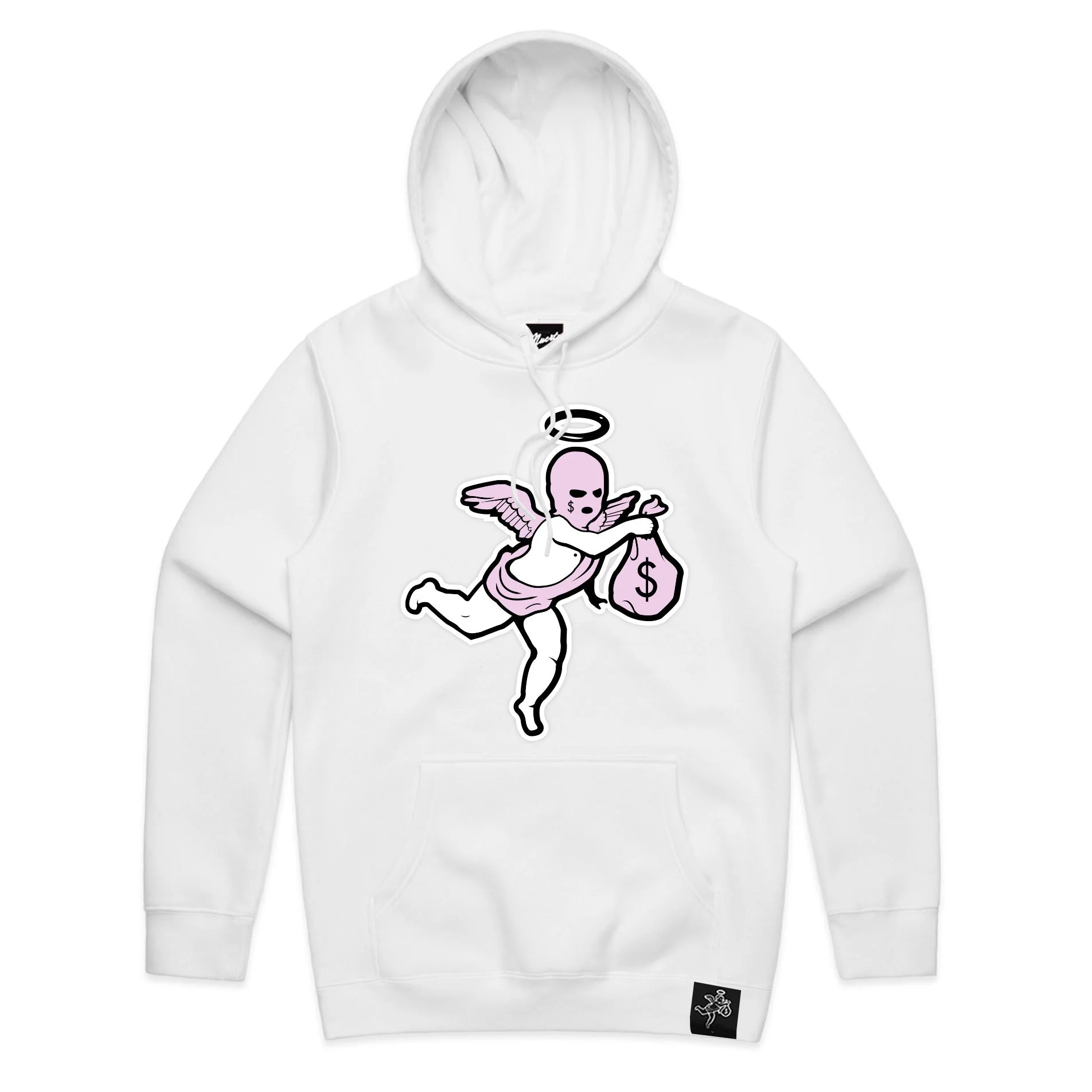 Pink Ski Mask Angel Chenille Patch Hoodie - HW - Image 10
