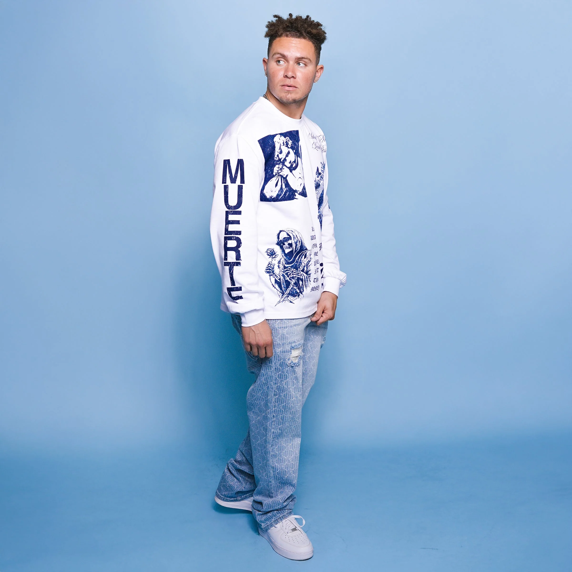 SKI PATTERN BLUE STRAIGHT DENIM - Image 3
